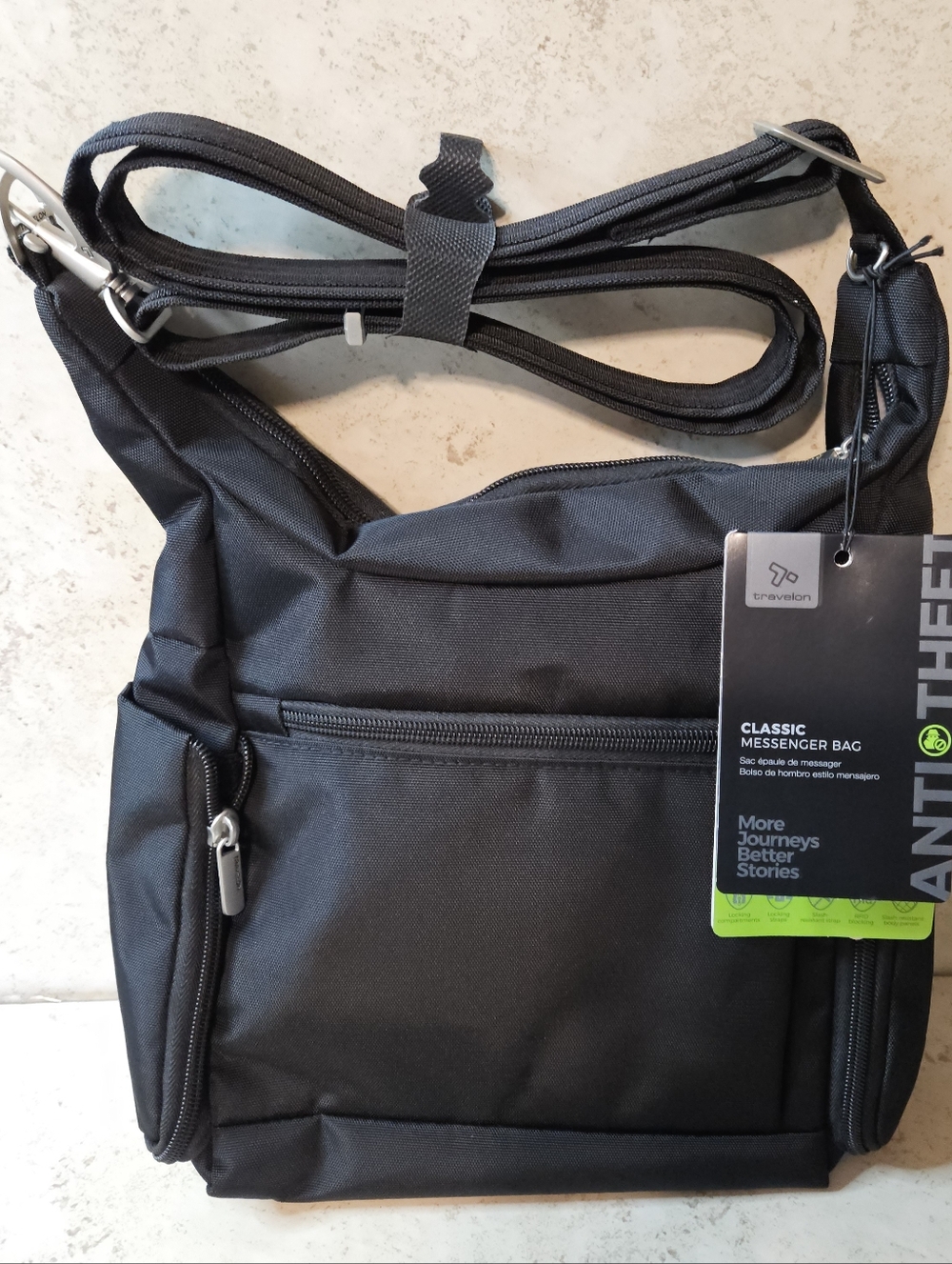 Travelon Messenger Bag Black NWT